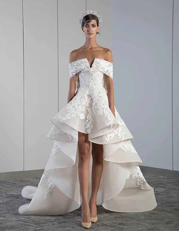 Saiid Kobeisy High low embroidened dress