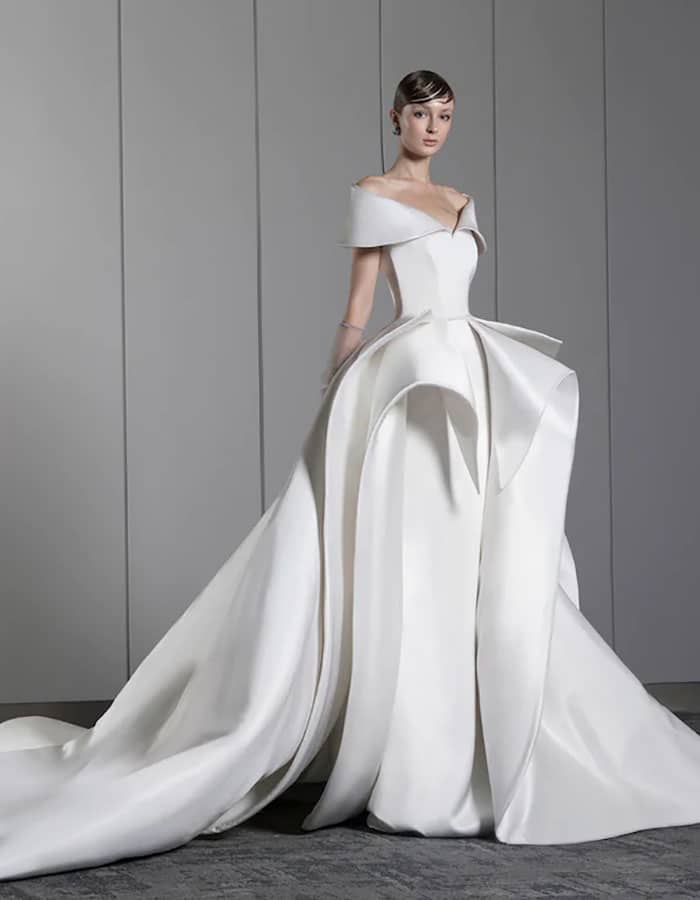 Saiid Kobeisy Long plain satin dress