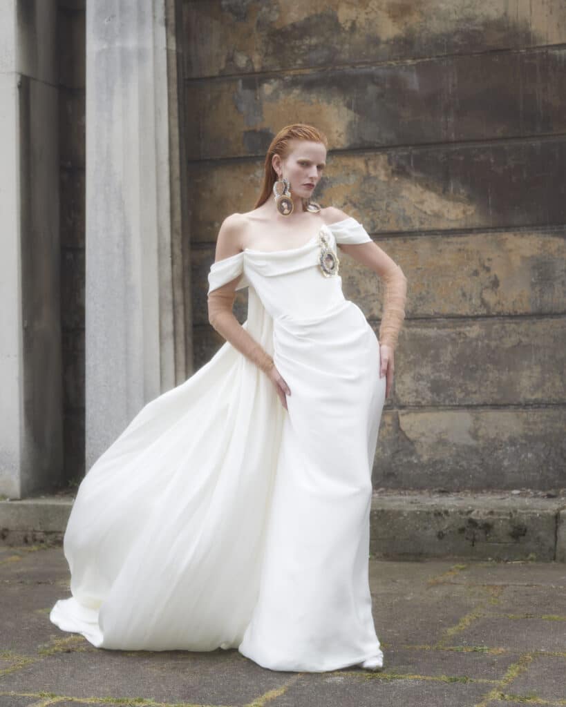Vivienne Westwood Galaxy Cape Wedding Dress