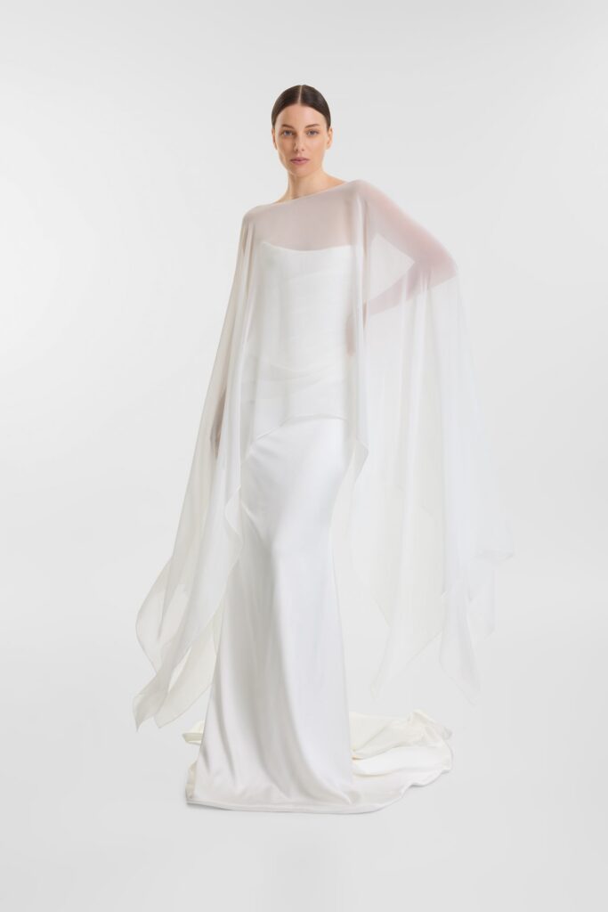 KYHA Studios Mira Cape Wedding Dress